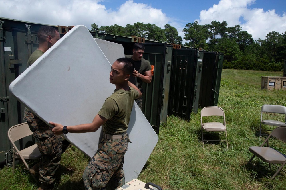 24th Marine Expeditionary Unit Marines construct command post