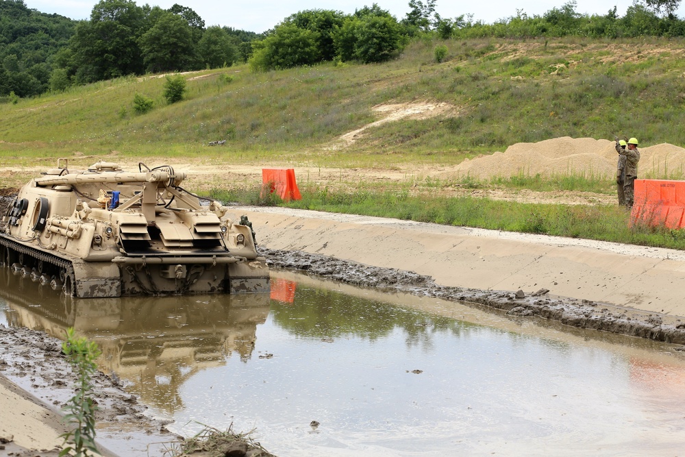 Tracked Vehicle Recovery Course students train at Fort McCoy