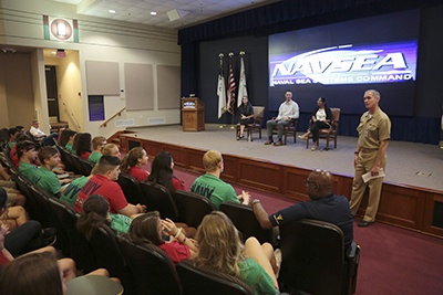 High school students in Starship Poseidon STEM camp visit NUWC Division Newport