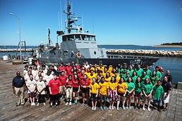 High school students in Starship Poseidon STEM camp visit NUWC Division Newport