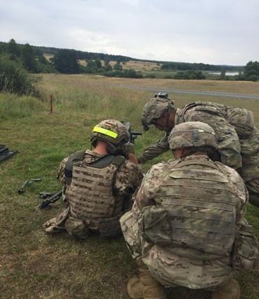 German and American Soldiers build camaraderie at shooting range