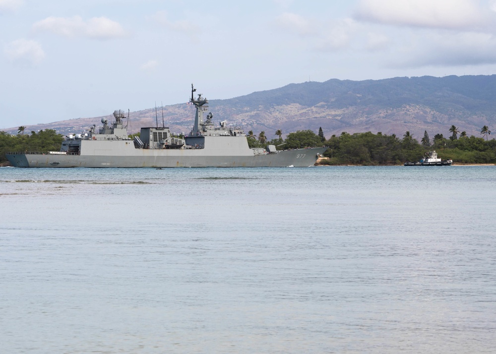 ROKS Dae Jo Yeong (DDH 977) Returns to Joint Base Pearl Harbor-Hickam After At-Sea Phase of RIMPAC 2018