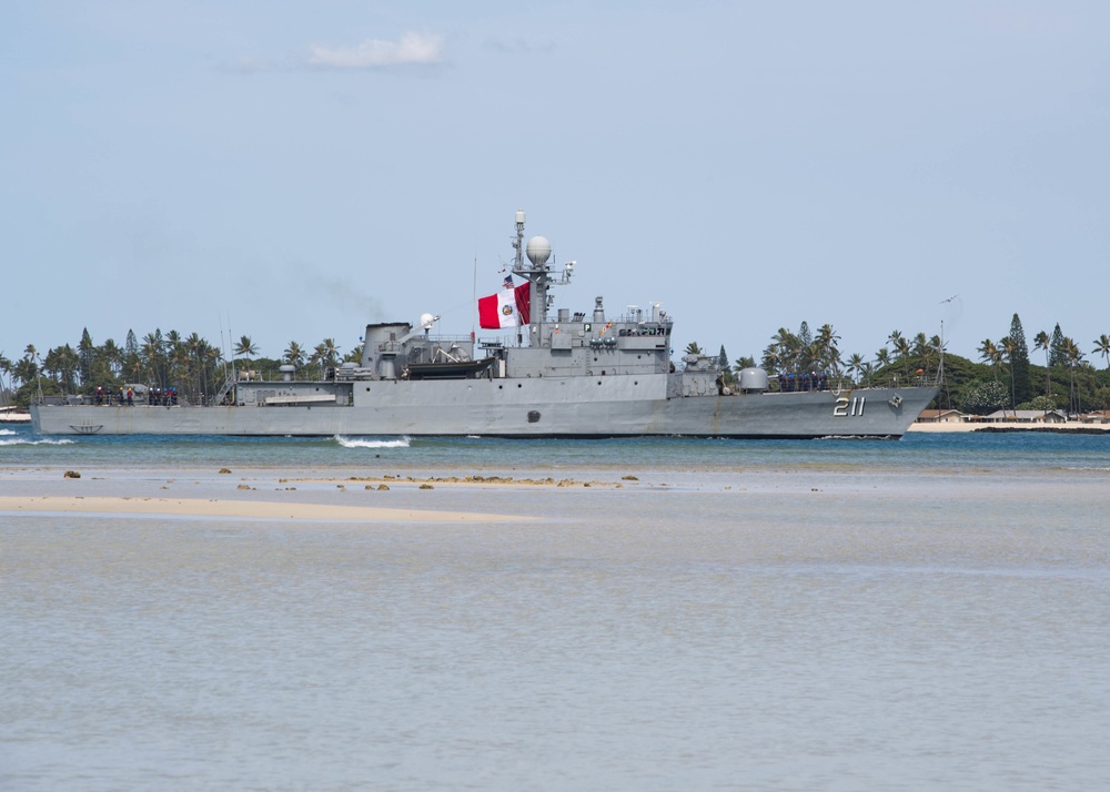 BAP Ferré (PM 211) Returns to Pearl Harbor After At-Sea Phase of RIMPAC 2018