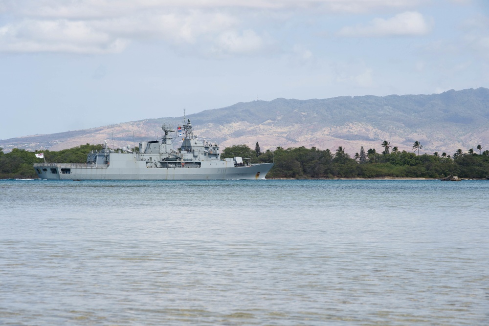 HMNZS Te Mana (F111) Returns to Joint Base Pearl Harbor-Hickam After At-Sea Phase of RIMPAC 2018