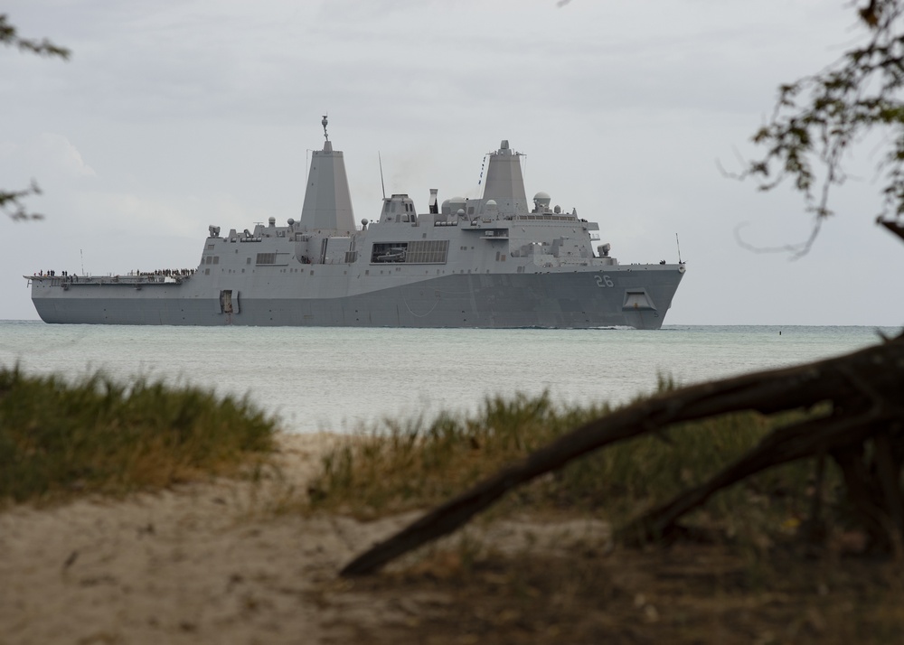 USS John P. Murtha (LPD 26) returns to Joint Base Pearl Harbor-HIckam