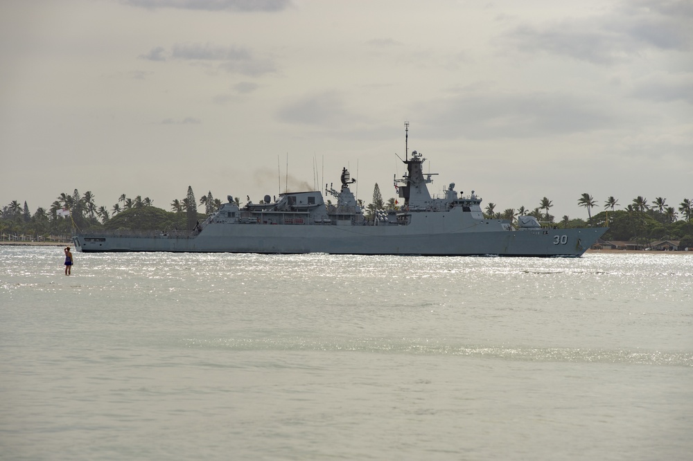 Royal Malaysian Navy frigate KD Lekiu (FFG 30) returns to Pearl Harbor