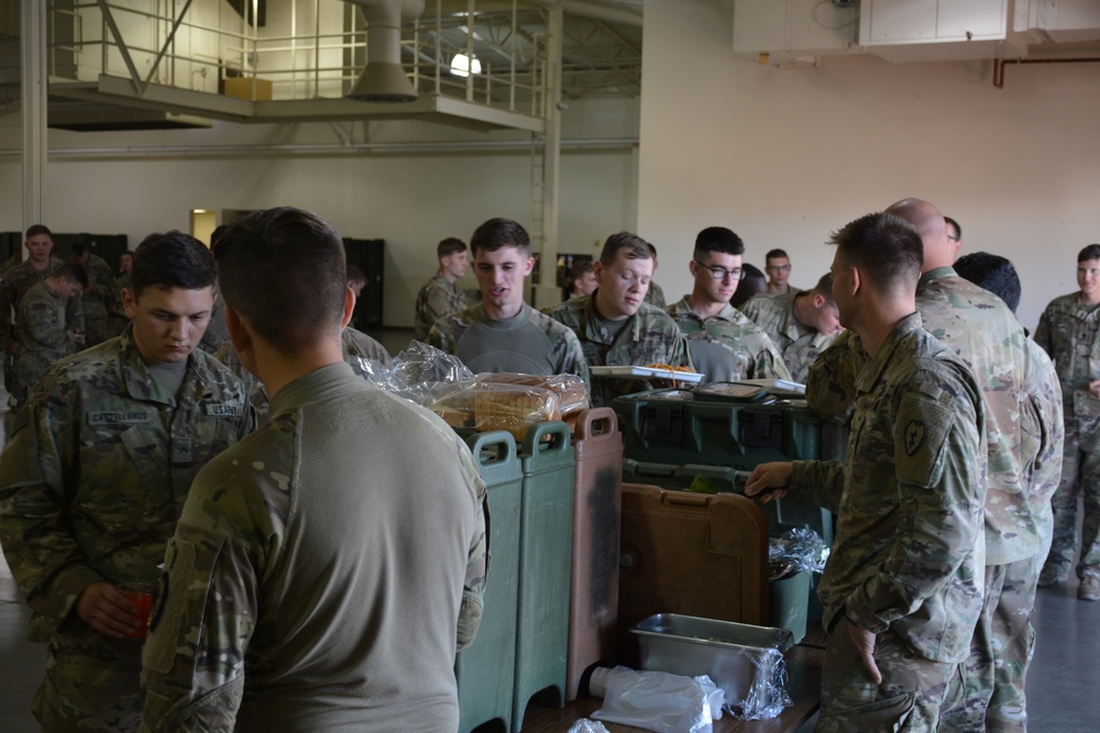 Soldiers from 1st Battalion, 5th Infantry Regiment, 1st Stryker Brigade Combat Team, 25th Infantry Division participate in Courage Ready 18-02