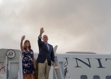 Vice President, Second Lady depart Hawaii