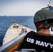 USS Jason Dunham escorts USNS Laramie through Bab al-Mandeb