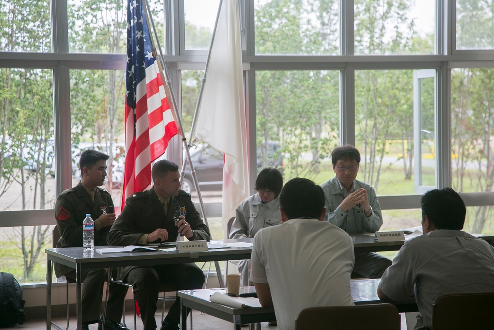 Lt. Col. of 3/12 meets with the Hokkaido Defense Bureau Local Director for ARTP 18-2