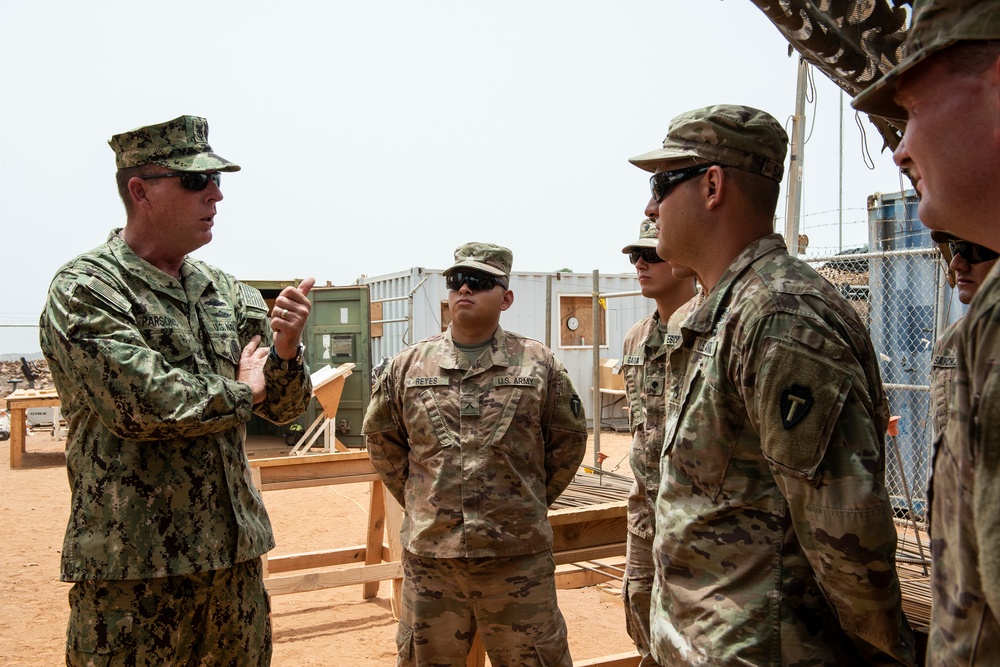 CJTF-HOA Commander visits with service members