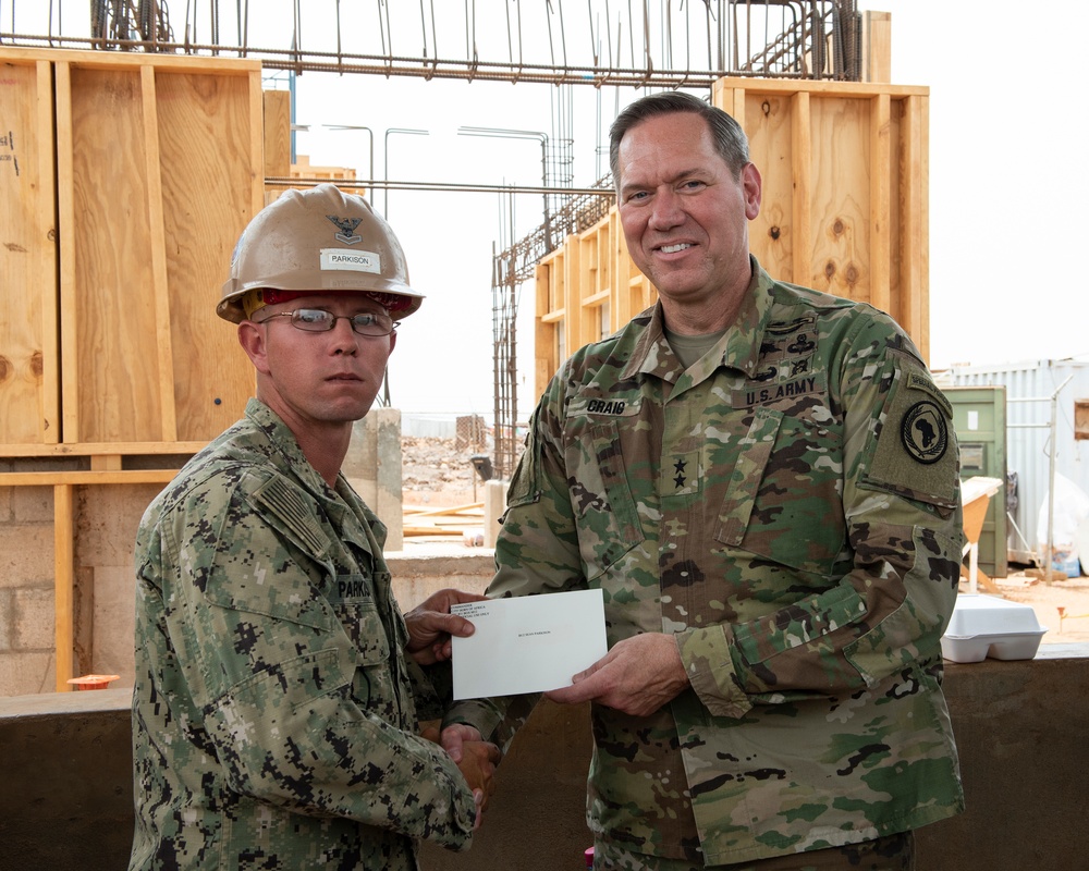 CJTF-HOA Commander visits with service members
