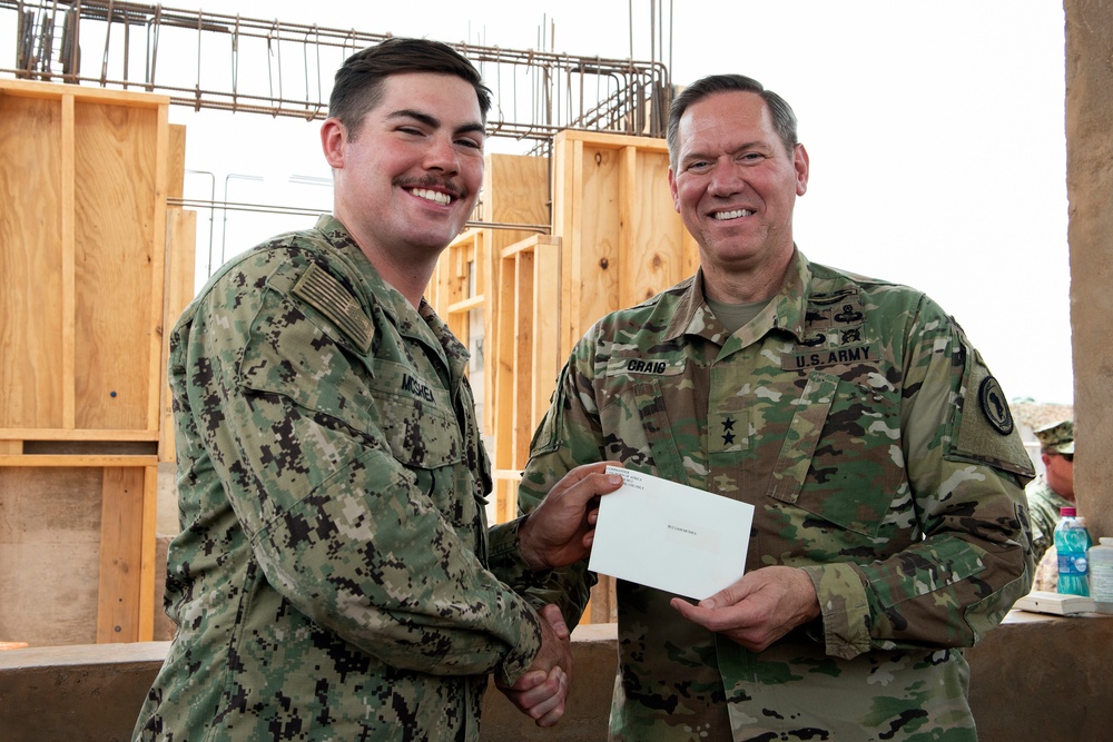 CJTF-HOA Commander visits with service members