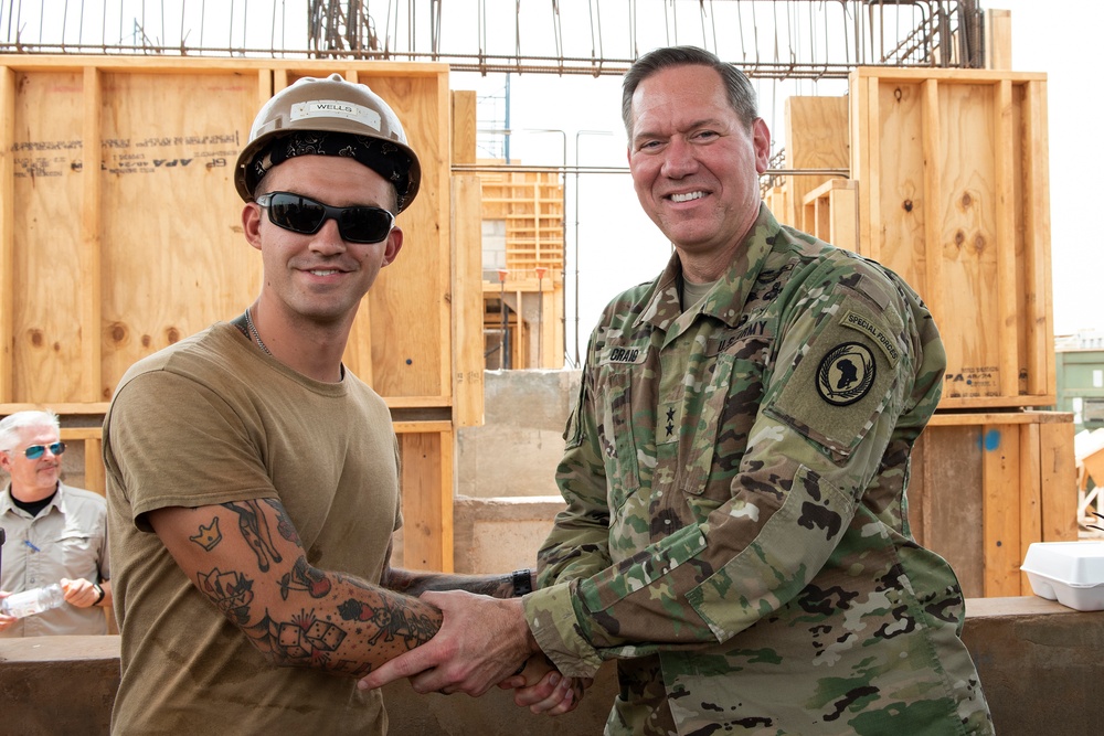 CJTF-HOA Commander visits with service members