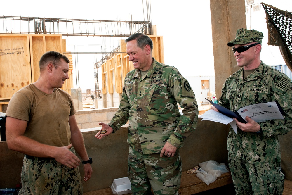 CJTF-HOA Commander visits with service members