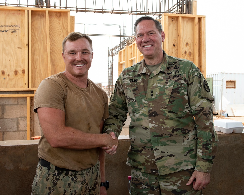 CJTF-HOA Commander visits with service members