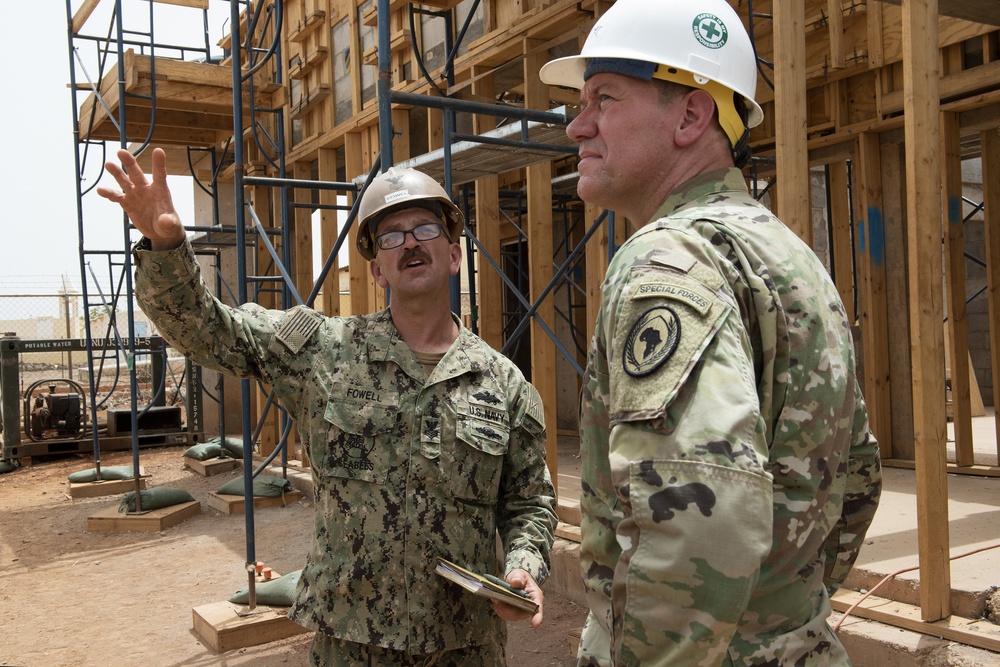 CJTF-HOA Commander visits with service members