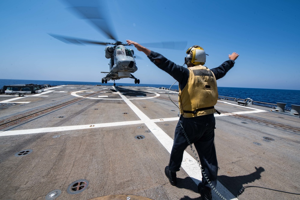 Egypt Helo on USS Jason Dunham Eagle Salute 18.
