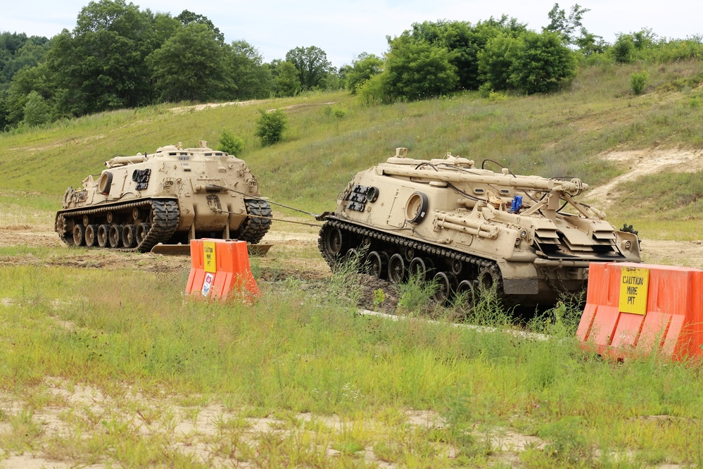 Tracked Vehicle Recovery Course students train at Fort McCoy