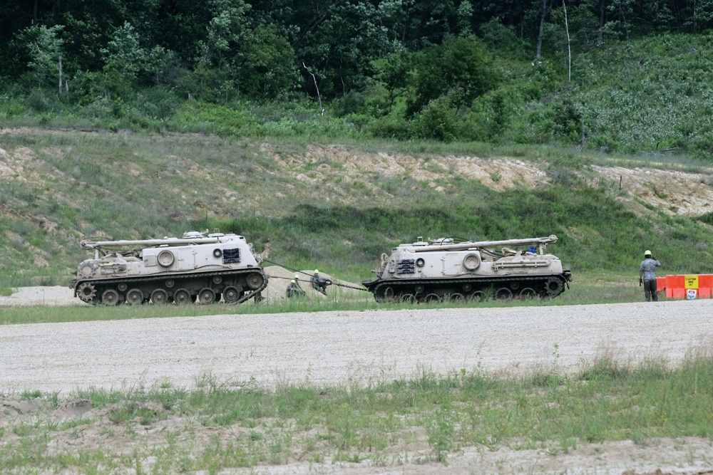 Tracked Vehicle Recovery Course students train at Fort McCoy