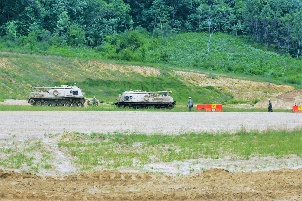 Tracked Vehicle Recovery Course students train at Fort McCoy