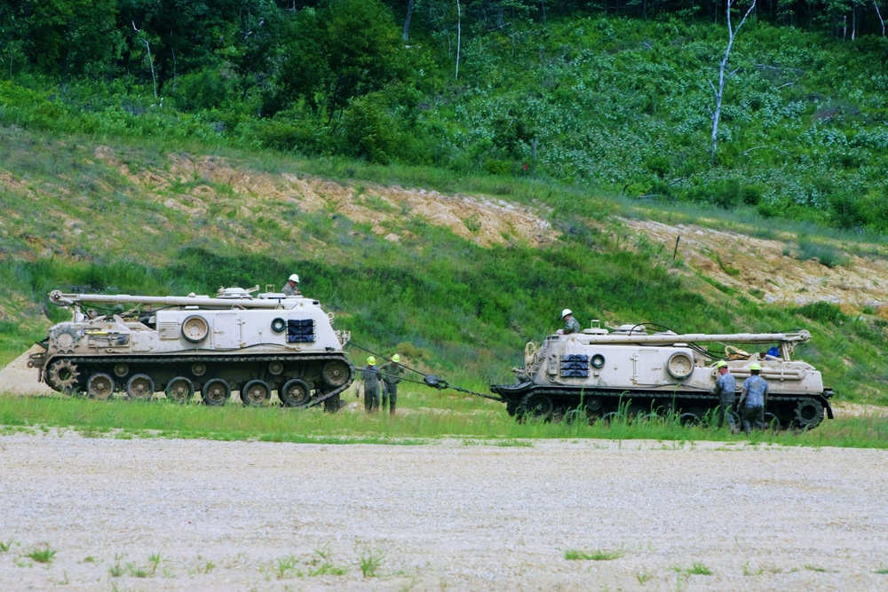 Tracked Vehicle Recovery Course students train at Fort McCoy