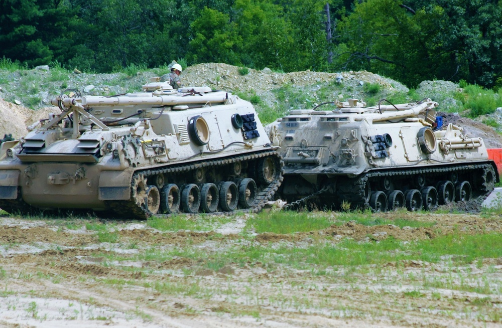 Tracked Vehicle Recovery Course students train at Fort McCoy