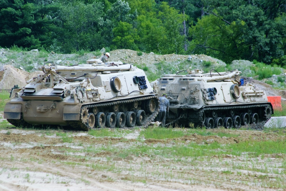 Tracked Vehicle Recovery Course students train at Fort McCoy