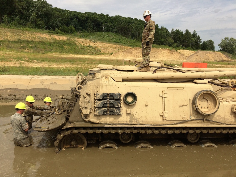 Tracked Vehicle Recovery Course students train at Fort McCoy