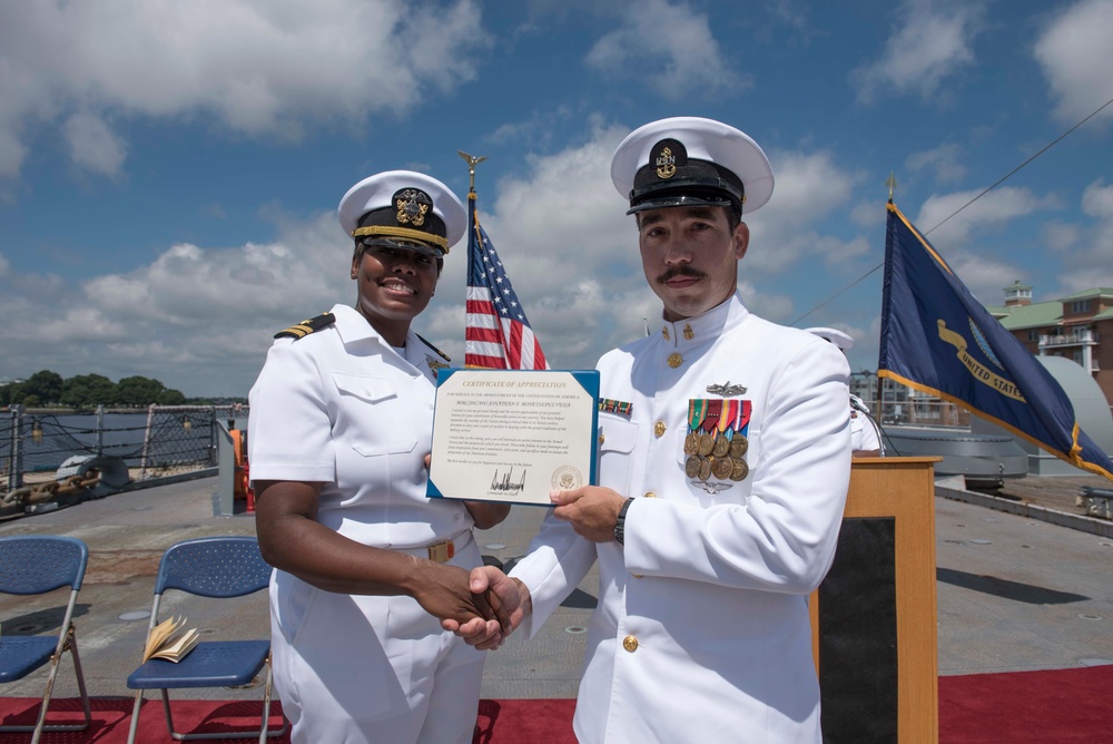 Chief Machinist's Mate Retires Aboard USS Wisconsin