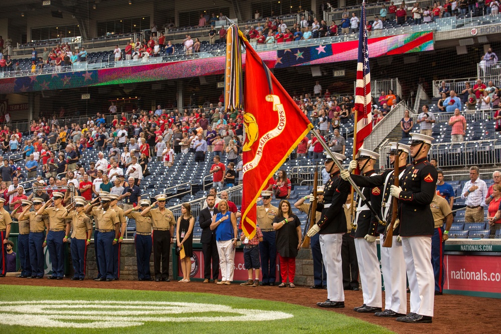 Marine Barracks Washington Supports U.S. Marine Corps Day at Nationals Park