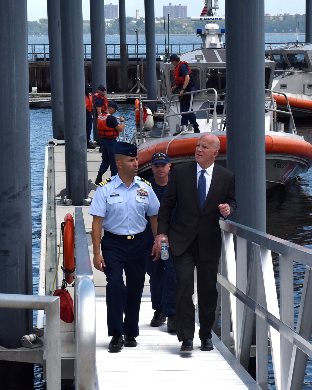 NYPD Commissioner visits Coast Guard Sector New York