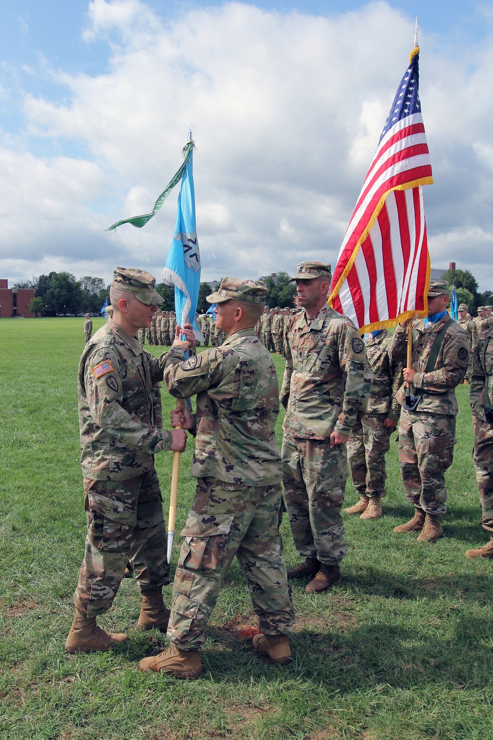 LTC Considine passes the BN colors to the COL Vile