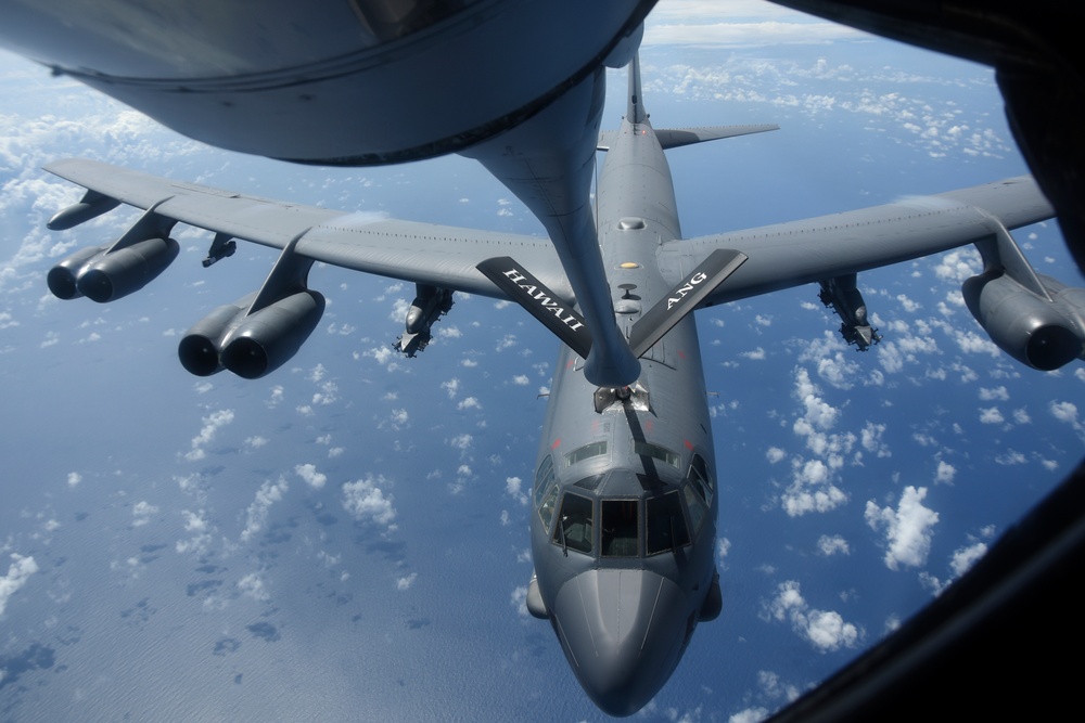 B-52H bombers train during CBP mission