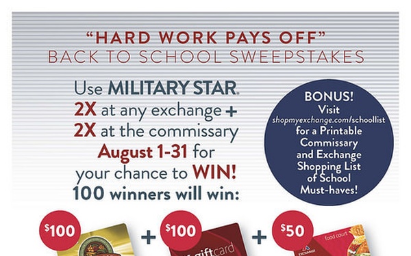 Hard Work Pays Off Back-to-School Sweepstakes