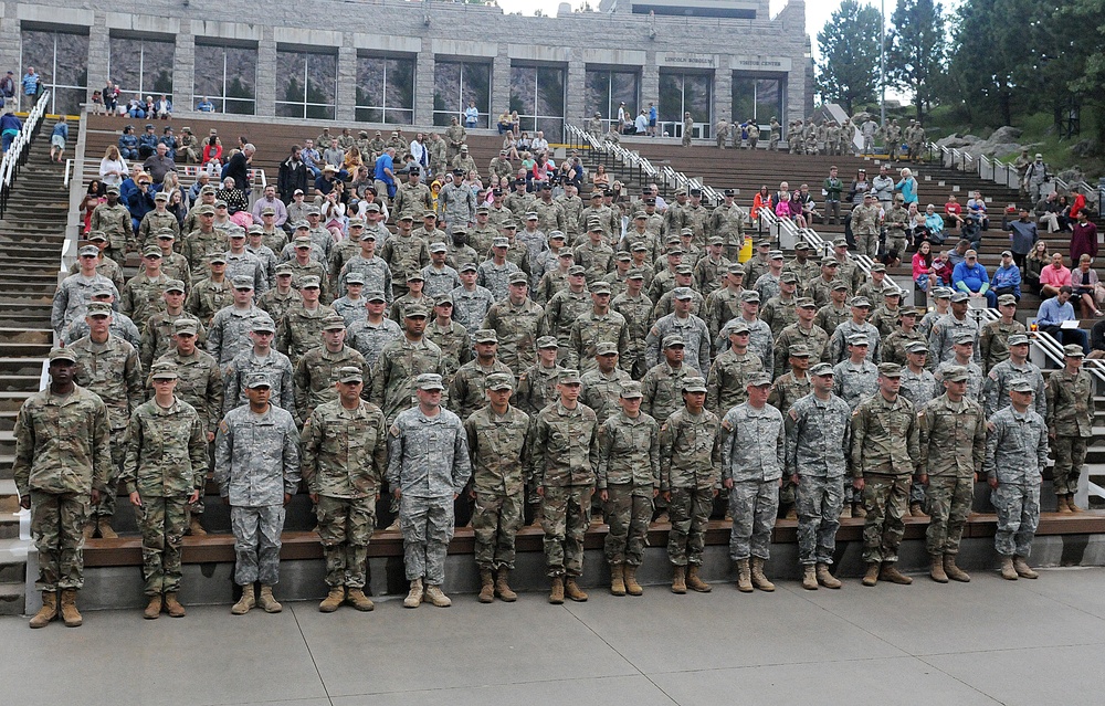 Officer candidates celebrate end of course completion