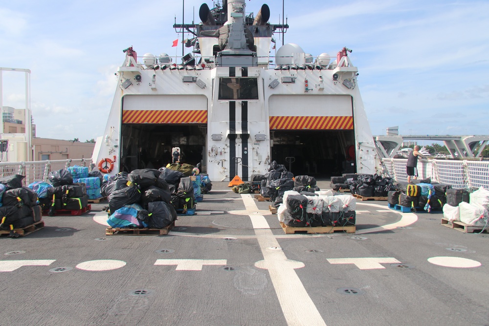 Coast Guard offloads more than 12,500 pounds of cocaine, 50 pounds of marijuana in Port Everglades