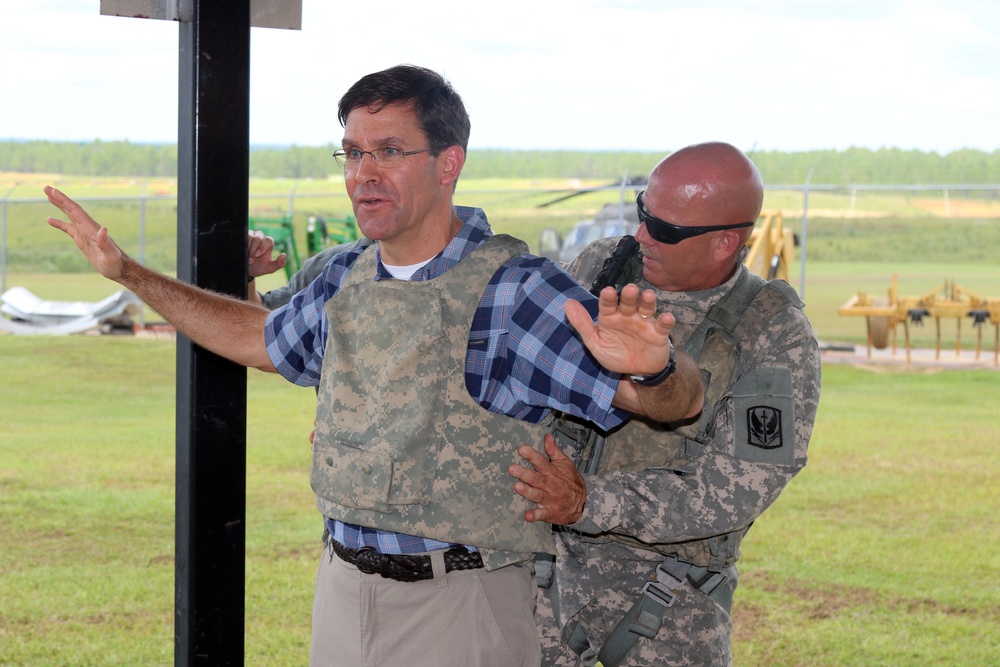 Secretary of Army Esper Suits Up For Training
