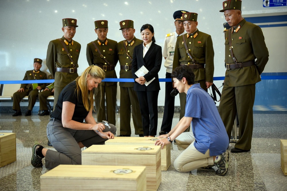 DPRK Returns Possible Remains from Korean War