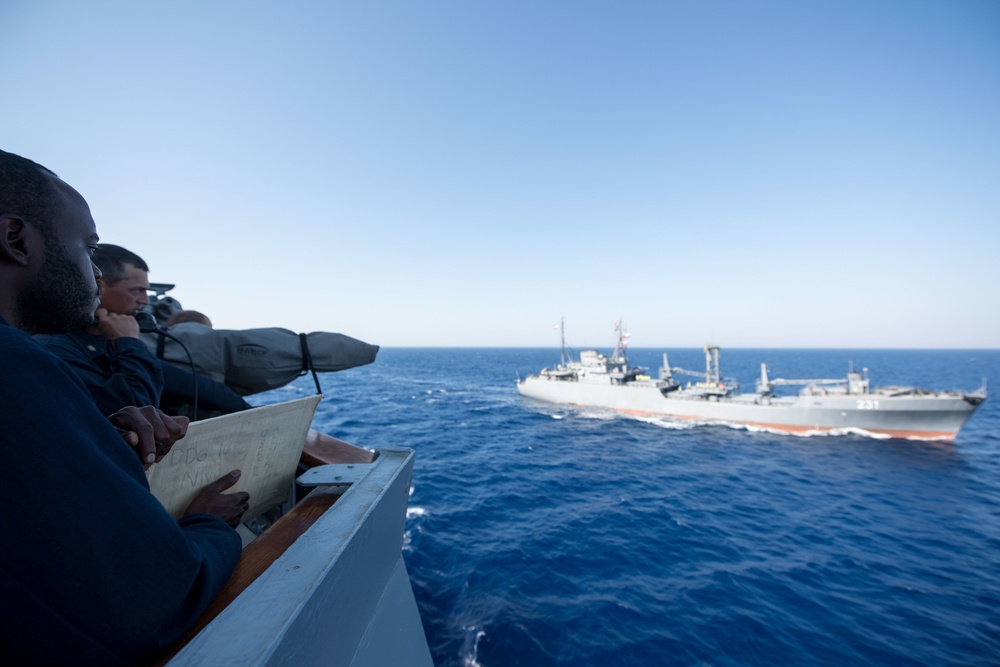 Egypt Supply Ship RAS with USS Jason Dunham for Eagle Salute 18.