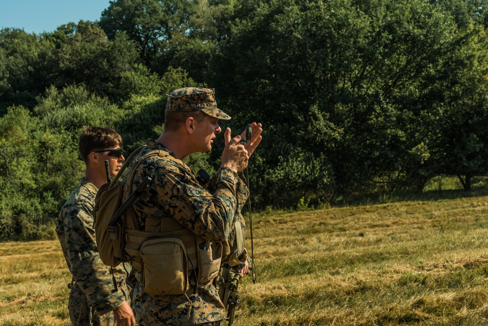 Marines registering 60mm mortars