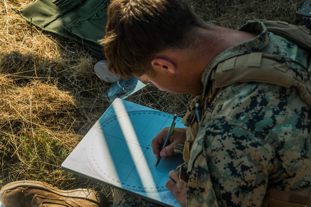 Marines registering 60mm mortars