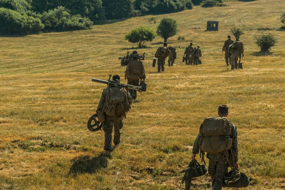 Marines registering 60mm mortars