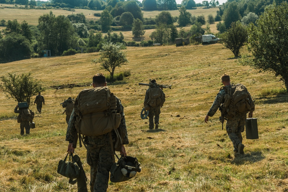 Marines registering 60mm mortars