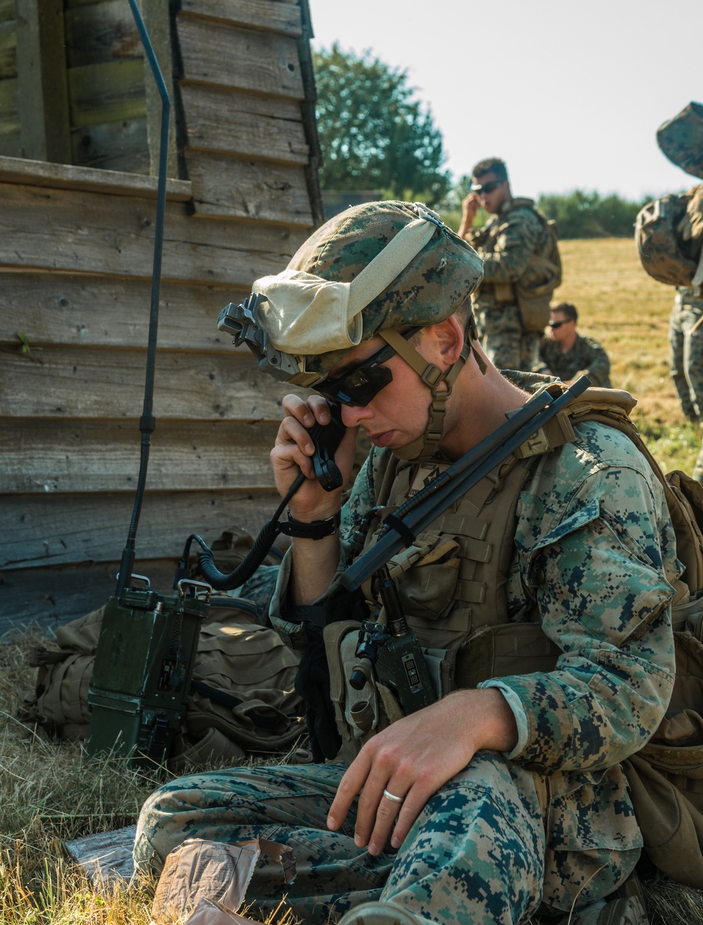 Marines registering 60mm mortars