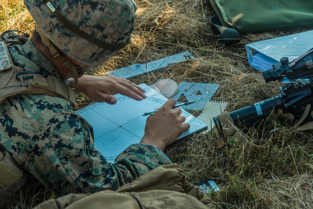 Marines registering 60mm mortars