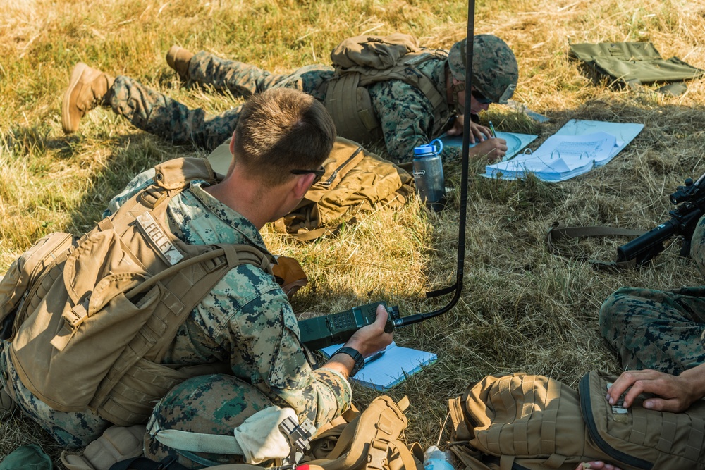 Marines registering 60mm mortars