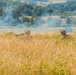Marines dismounts maneuvering to an objective