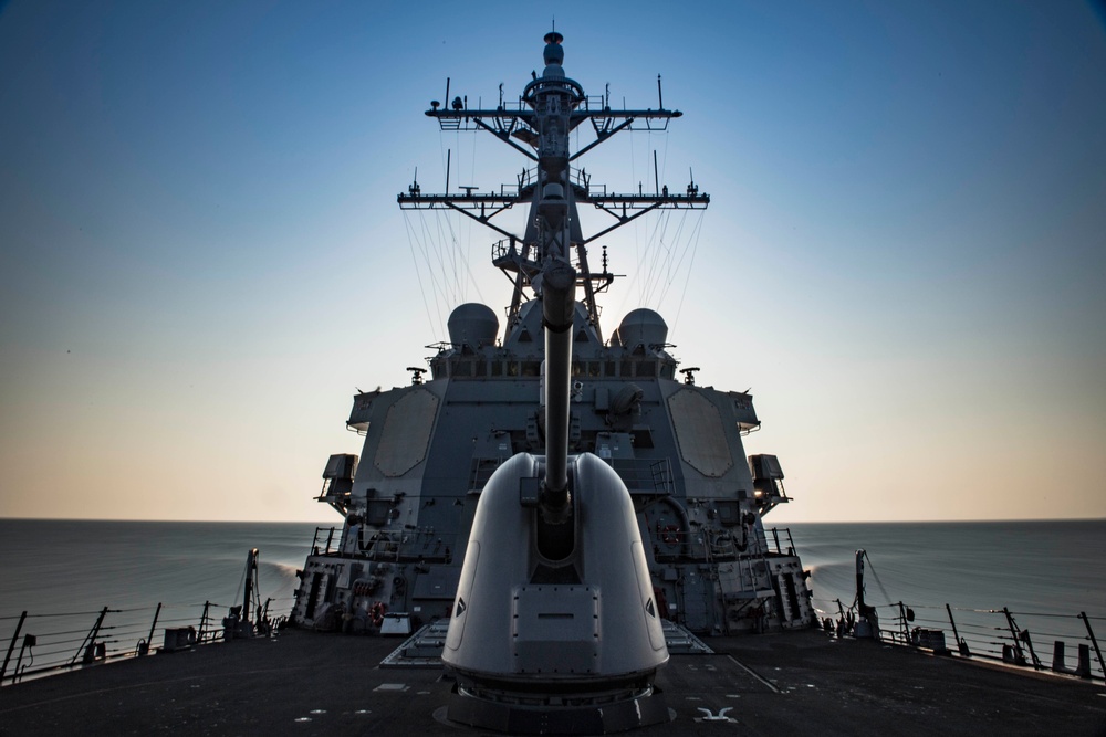 USS Carney Transits Mediterranean Sea