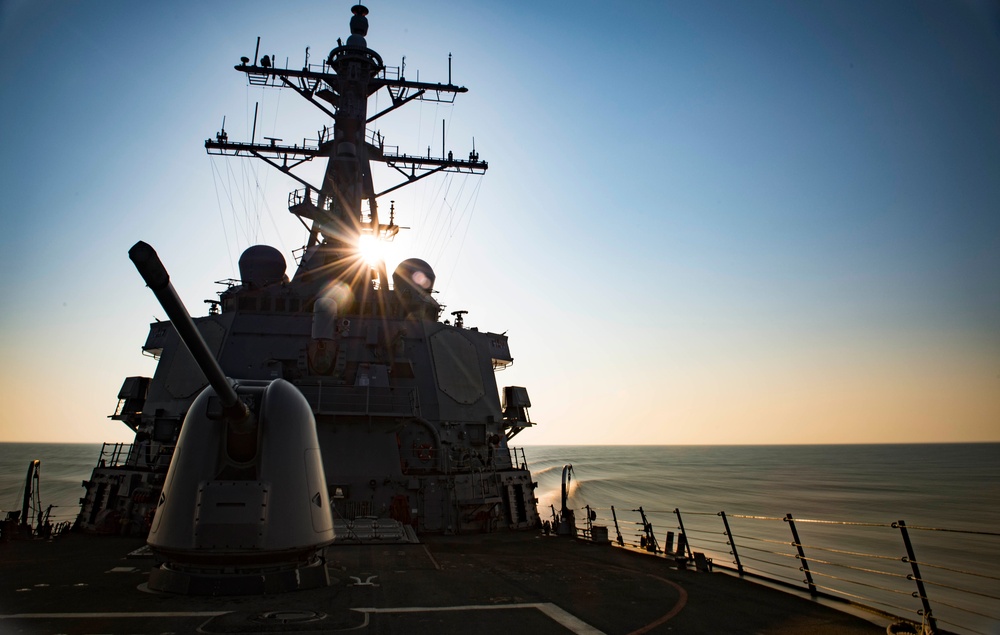 USS Carney Transits Mediterranean Sea